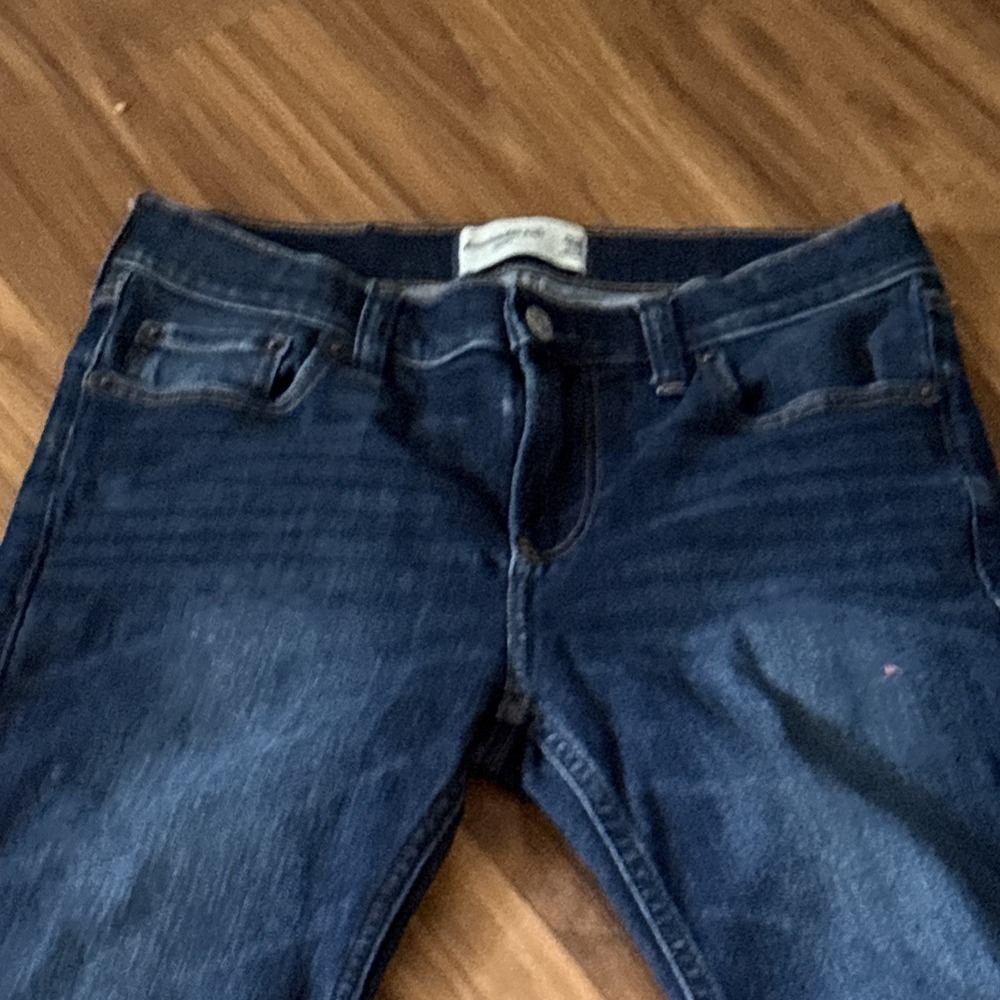 Abercrombie Kids Girls Sz 11/12 Long Skinny Distressed Jeans EUC - Picture 3 of 6